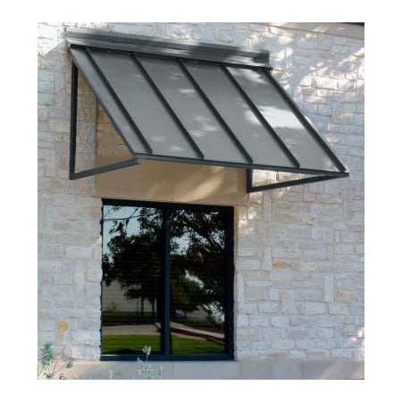 Awntech , Standing Seam Awning 6' 8inW x 3'D x 2'H Pewter H23-6PTR